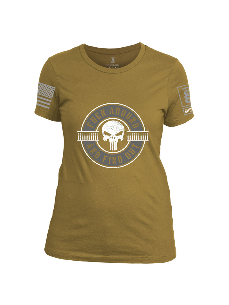 Battleraddle Faafo Punisher Grey Sleeves Women Cotton Crew Neck T-Shirt