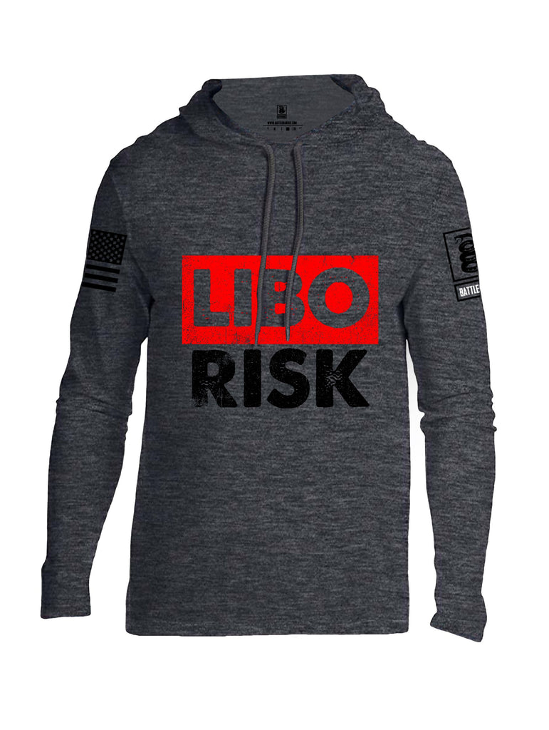 Battleraddle Libo Risk Black Sleeves Men Cotton Thin Cotton Lightweight Hoodie