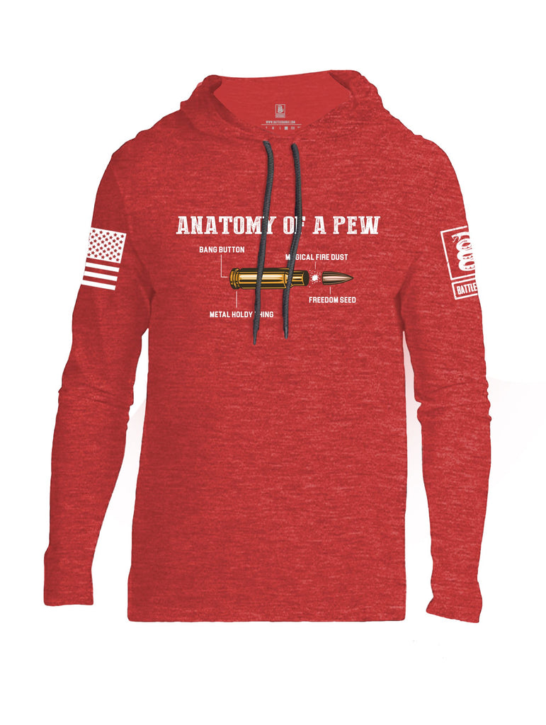 Battleraddle Anatomy Of A Pew White Sleeves Men Cotton Thin Cotton Lightweight Hoodie