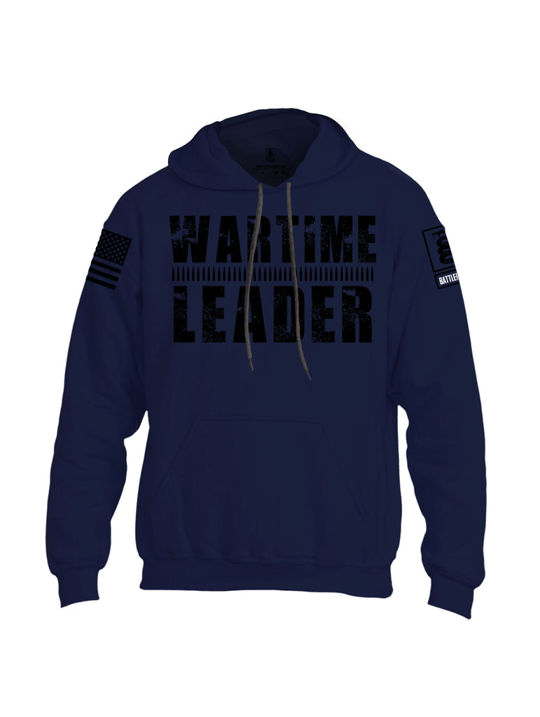 Battleraddle Wartime Leader  Black Sleeves Uni Cotton Blended Hoodie With Pockets