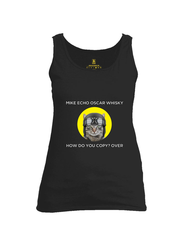 Battleraddle Mike Echo Oscar Whisky Yellow Sleeves Women Cotton Cotton Tank Top