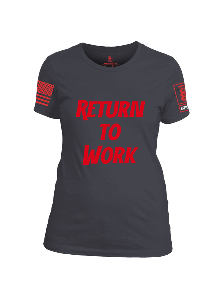 Battleraddle Return To Work Red Sleeves Women Cotton Crew Neck T-Shirt