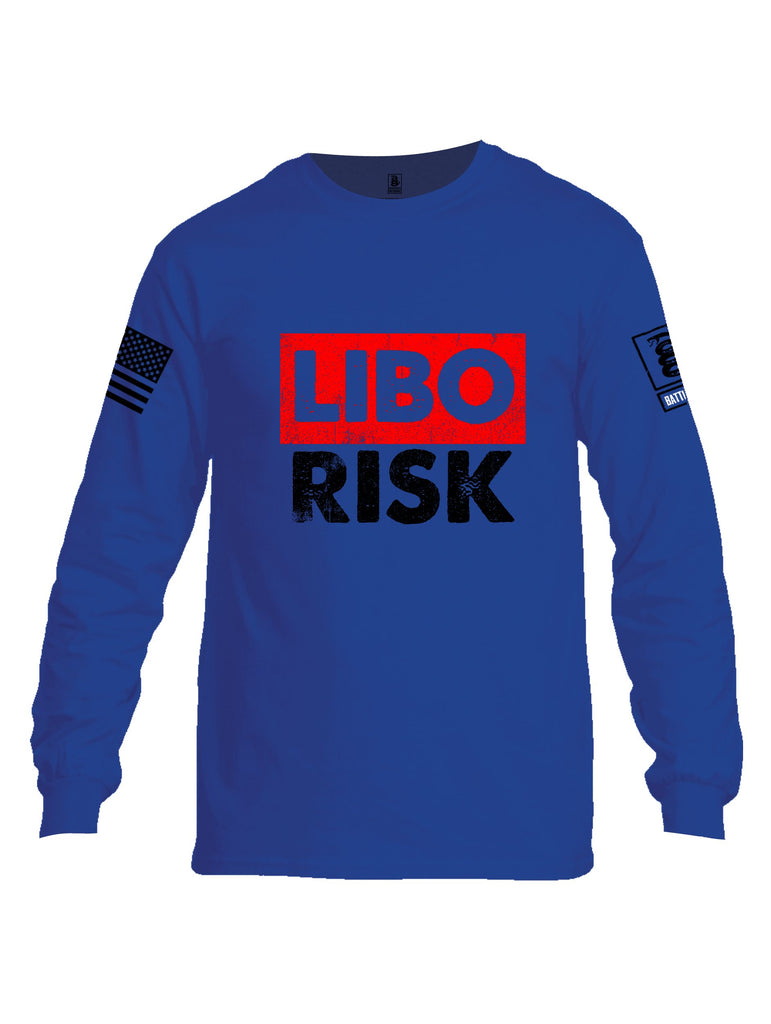 Battleraddle Libo Risk Black Sleeves Men Cotton Crew Neck Long Sleeve T Shirt