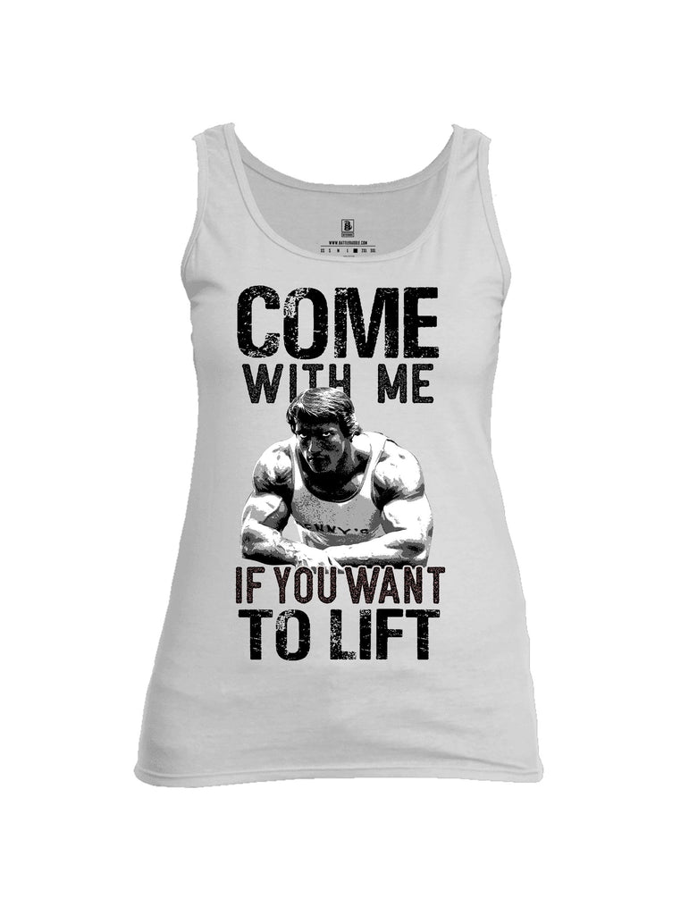 Battleraddle Come With Me If You Want To Lift  Black Sleeves Women Cotton Cotton Tank Top