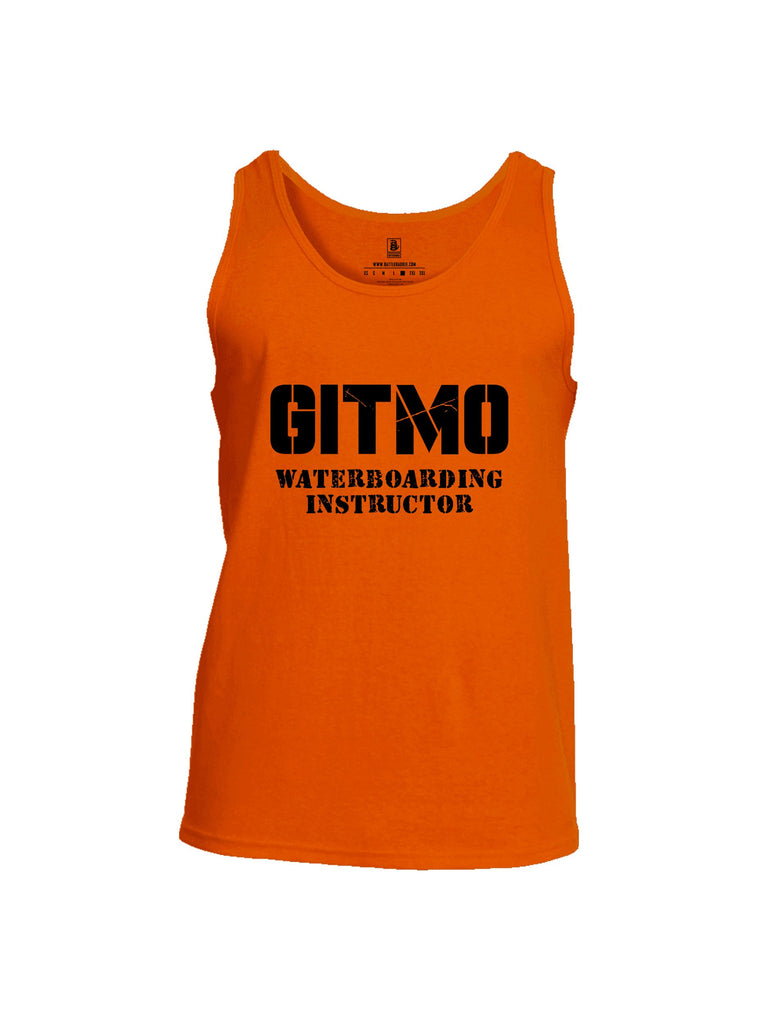 Battleraddle Gitmo Waterboarding Instructor Black Sleeves Men Cotton Cotton Tank Top