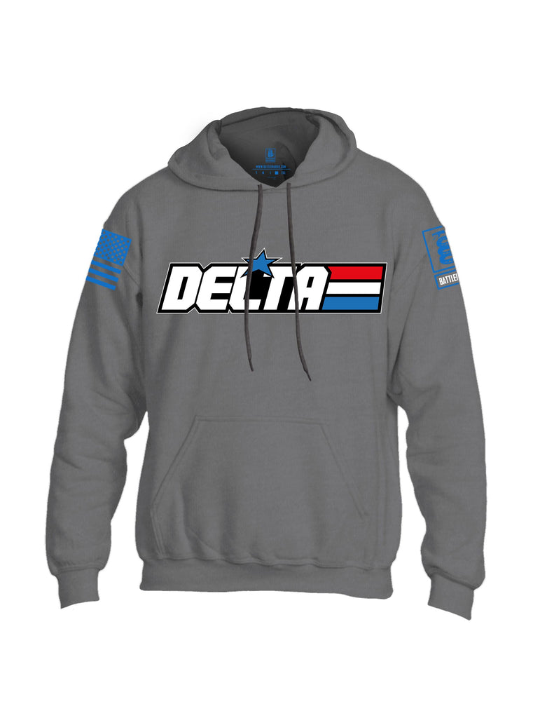 Battleraddle Delta Gi Joe Mid Blue Sleeves Uni Cotton Blended Hoodie With Pockets