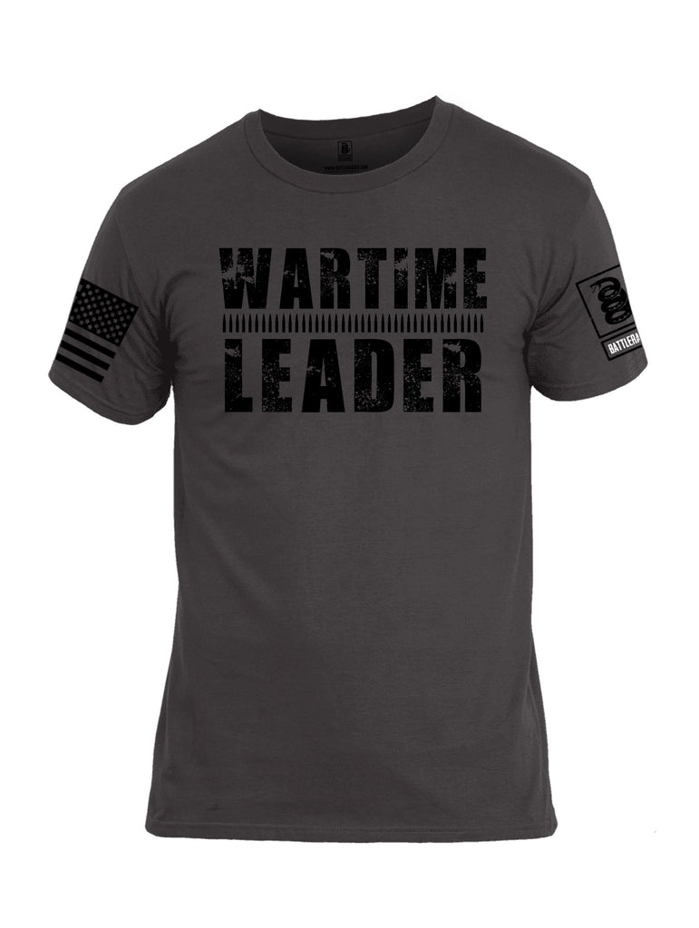 Battleraddle Wartime Leader  Black Sleeves Men Cotton Crew Neck T-Shirt