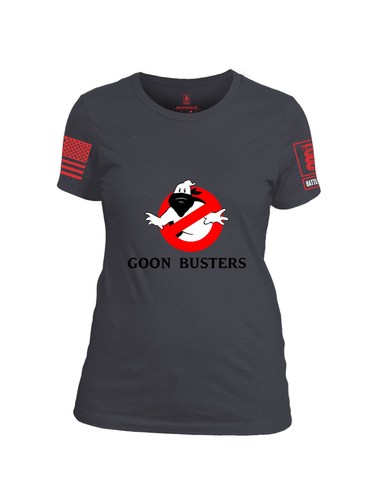 Battleraddle Goon Busters  Red Sleeves Women Cotton Crew Neck T-Shirt