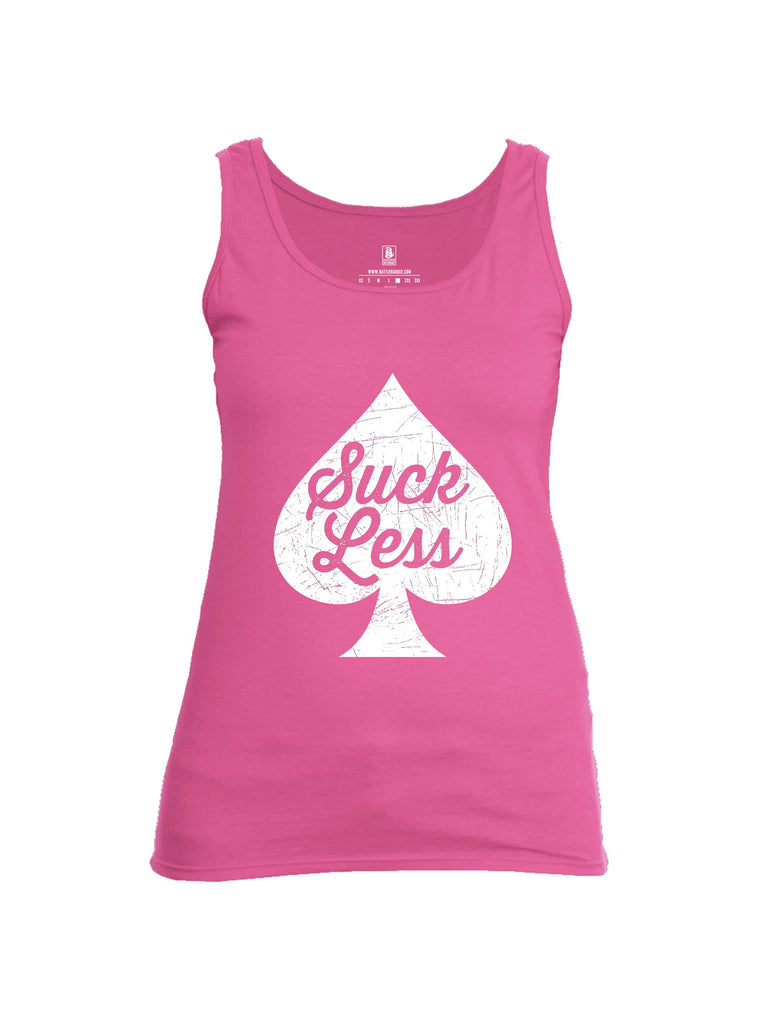 Battleraddle Suck Less White Sleeves Women Cotton Cotton Tank Top