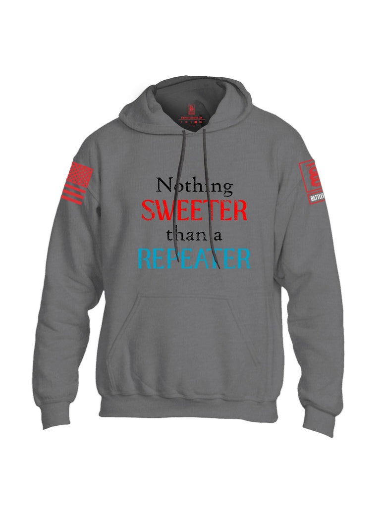 Battleraddle Nothing Sweeter Than A Repeater Red Sleeves Uni Cotton Blended Hoodie With Pockets