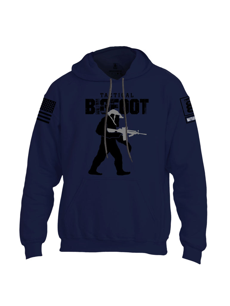 Battleraddle Tactical Bigfoot Black Sleeves Uni Cotton Blended Hoodie With Pockets