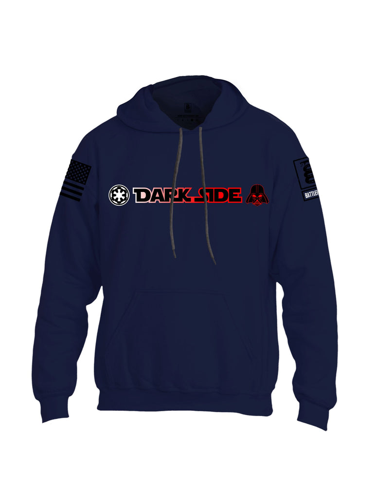 Battleraddle Darkside Black Sleeves Uni Cotton Blended Hoodie With Pockets