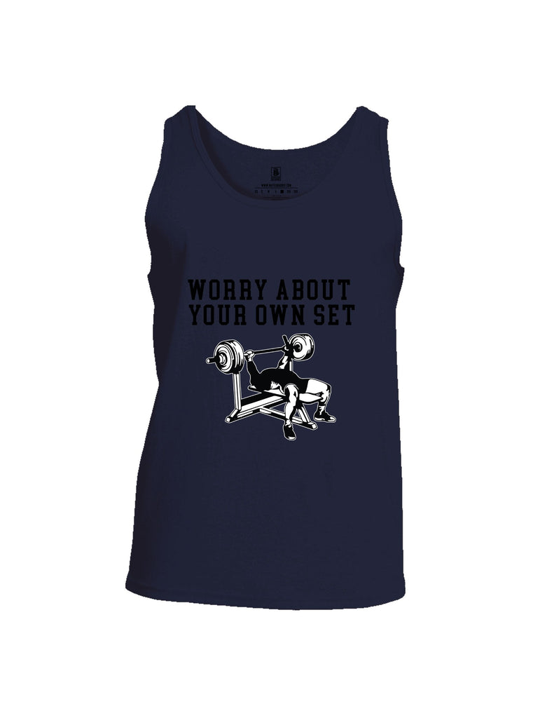 Battleraddle Worry About Your Own Set  Black Sleeves Men Cotton Cotton Tank Top