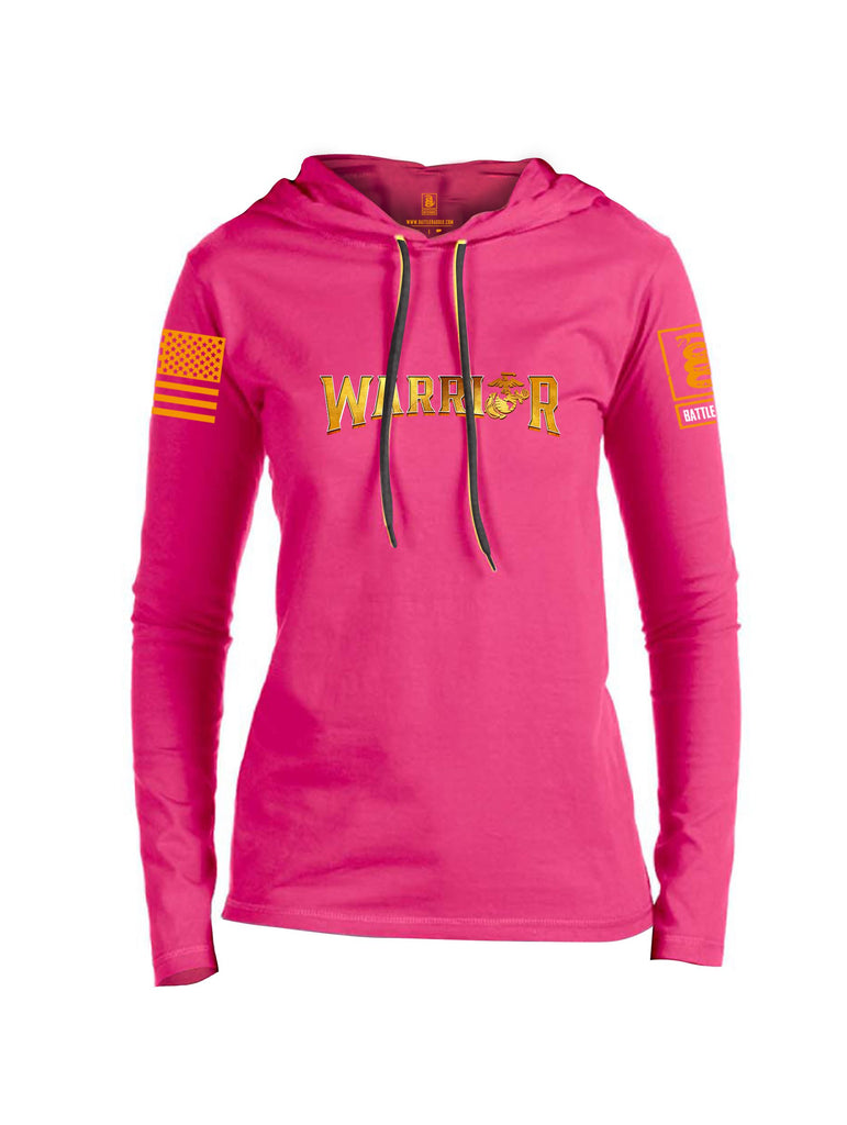 Battleraddle Warrior Orange Sleeves Women Cotton Thin Cotton Lightweight Hoodie