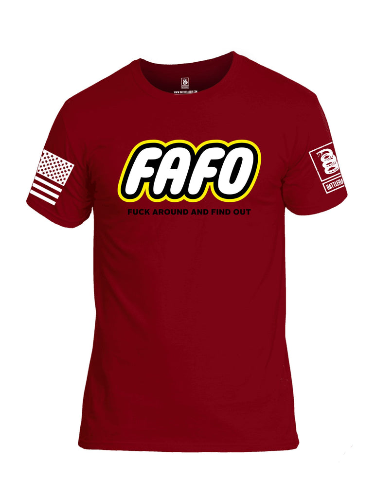 Battleraddle Fafo  White Sleeves Men Cotton Crew Neck T-Shirt