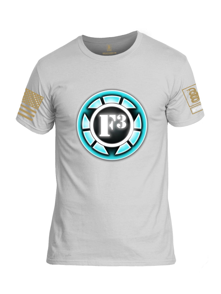 Battleraddle F3 Iron Man Brass Sleeves Men Cotton Crew Neck T-Shirt