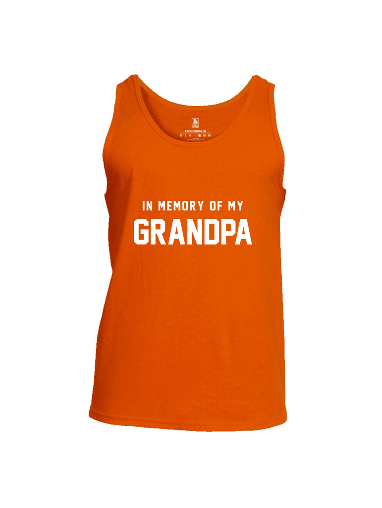 Battleraddle In Memory Of My Grandpa White Sleeves Men Cotton Cotton Tank Top