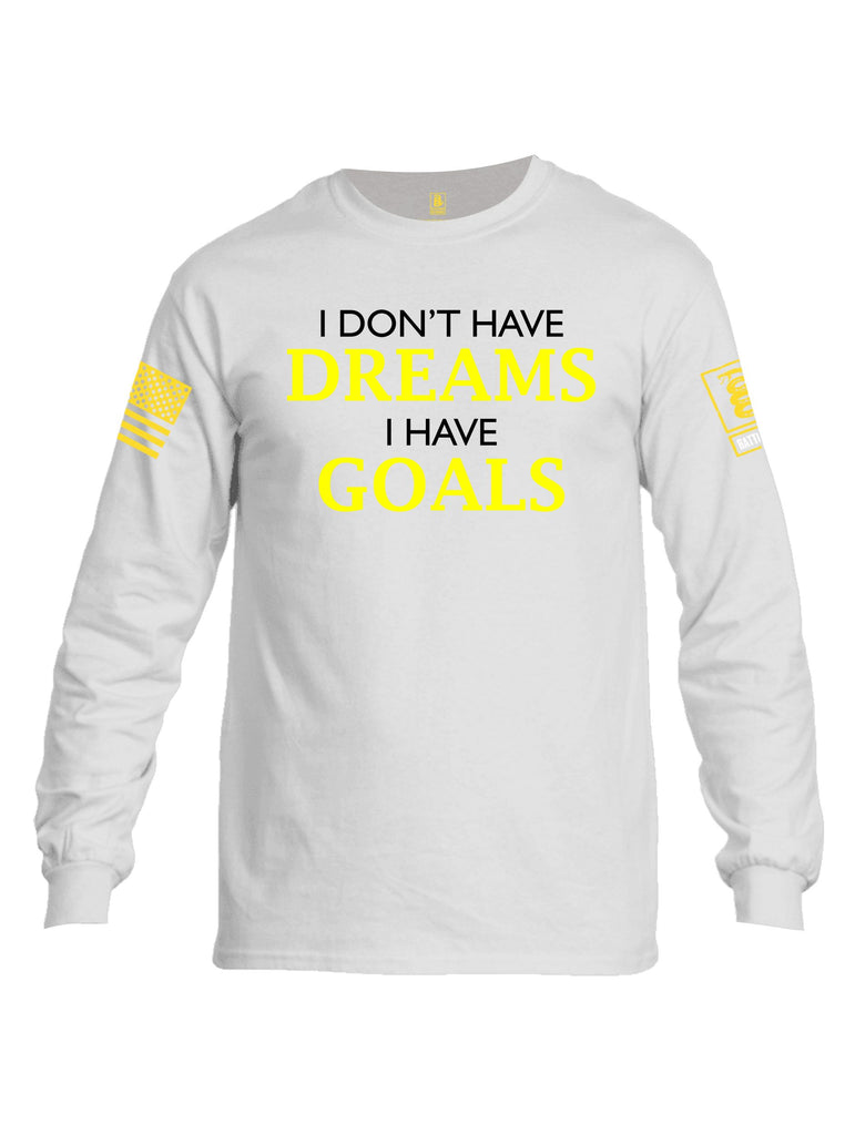 Battleraddle I Don'T Have Dreams Yellow Sleeves Men Cotton Crew Neck Long Sleeve T Shirt