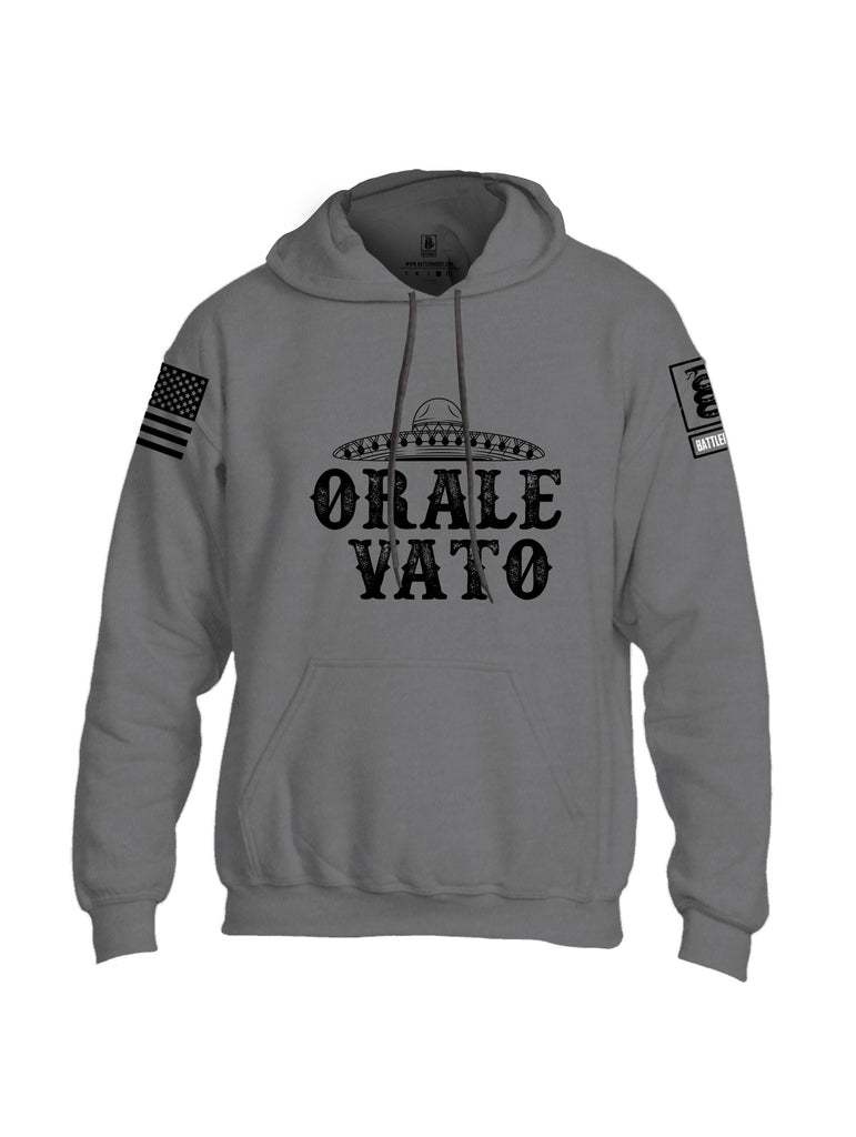 Battleraddle Orale Vato  Black Sleeves Uni Cotton Blended Hoodie With Pockets