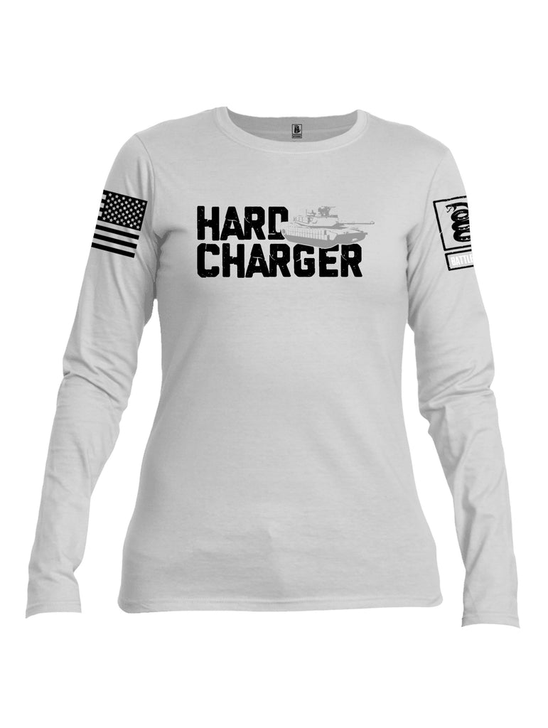 Battleraddle Hard Charger Black Sleeves Women Cotton Crew Neck Long Sleeve T Shirt