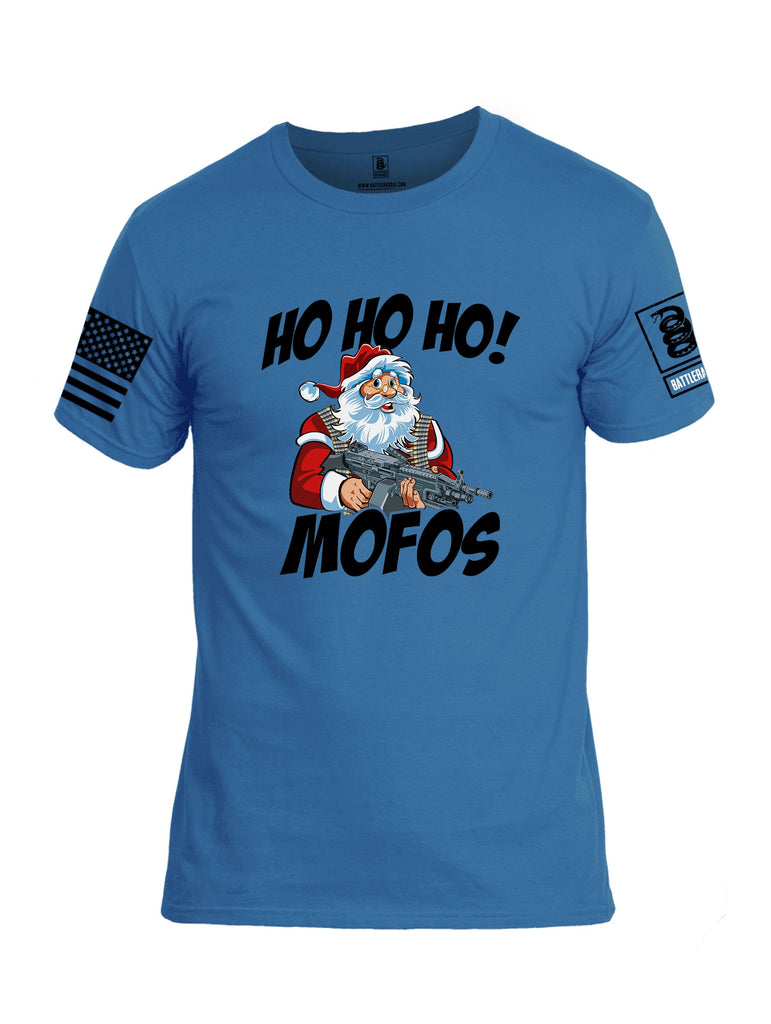 Battleraddle Hohoho Mofos  Black Sleeves Men Cotton Crew Neck T-Shirt