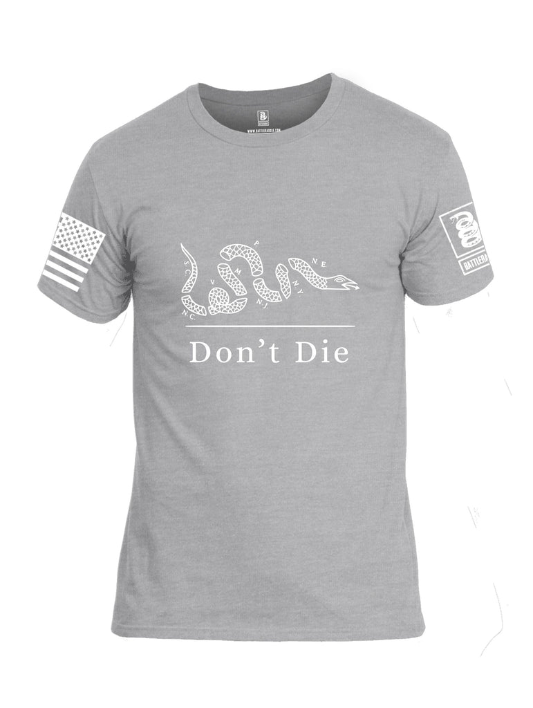 Battleraddle Dont Die White Sleeves Men Cotton Crew Neck T-Shirt