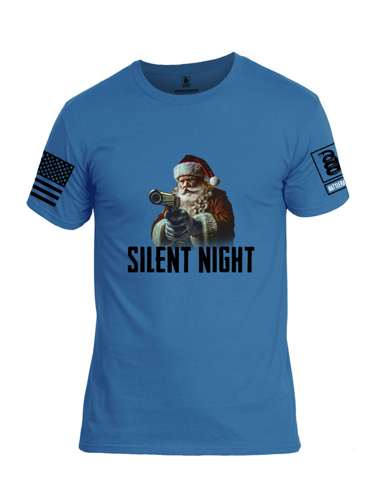 Battleraddle Silent Night Black Sleeves Men Cotton Crew Neck T-Shirt