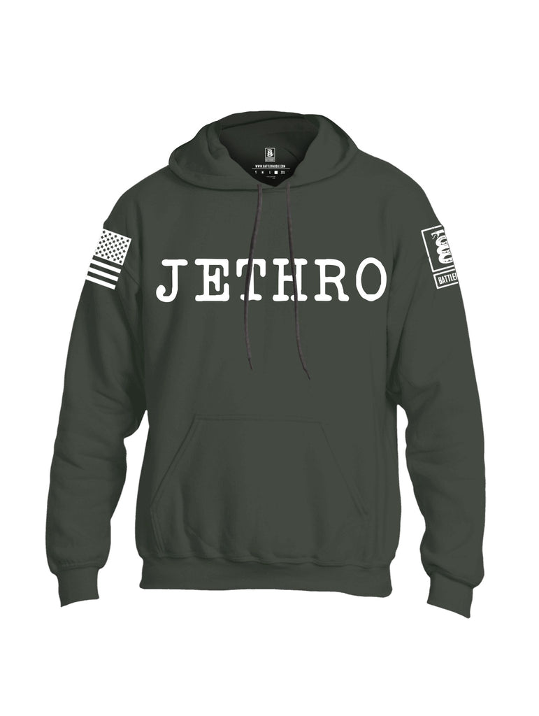 Battleraddle Jethro  White Sleeves Uni Cotton Blended Hoodie With Pockets