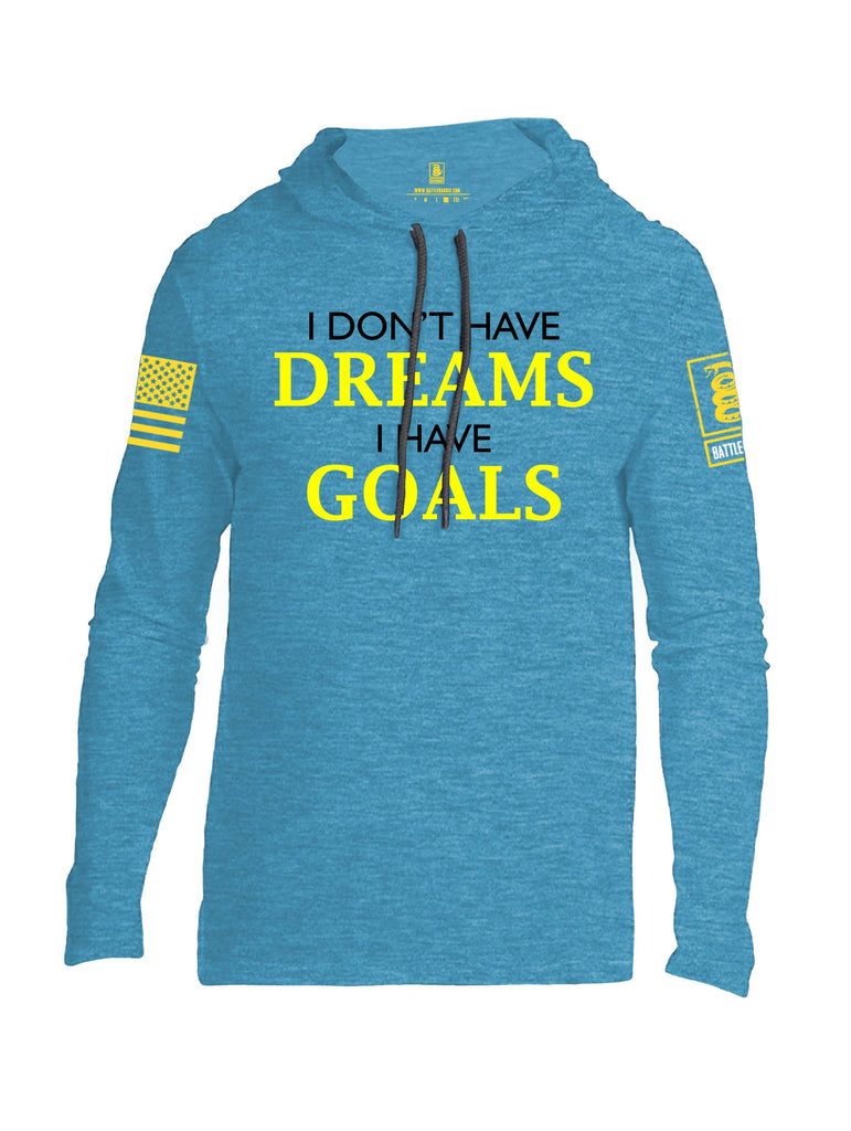 Battleraddle I Don'T Have Dreams Yellow Sleeves Men Cotton Thin Cotton Lightweight Hoodie