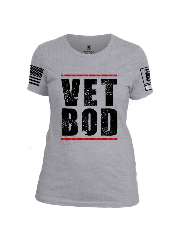 Battleraddle Vet Bod  Black Sleeves Women Cotton Crew Neck T-Shirt