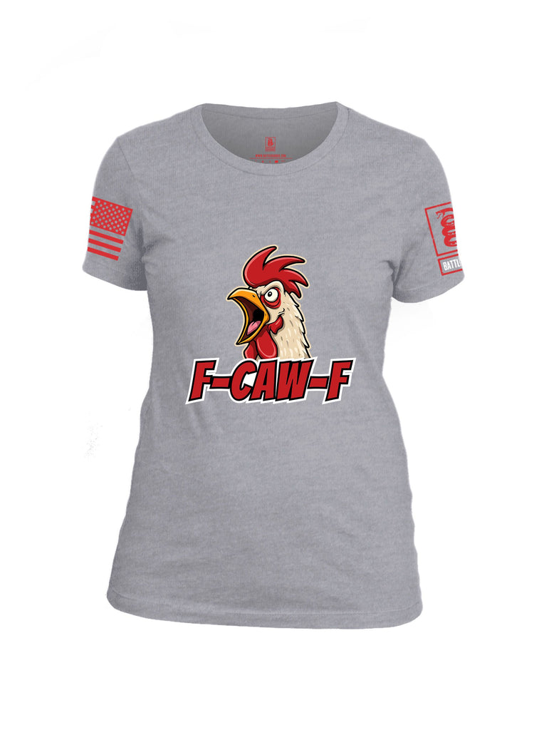 Battleraddle F Caw F Red Sleeves Women Cotton Crew Neck T-Shirt