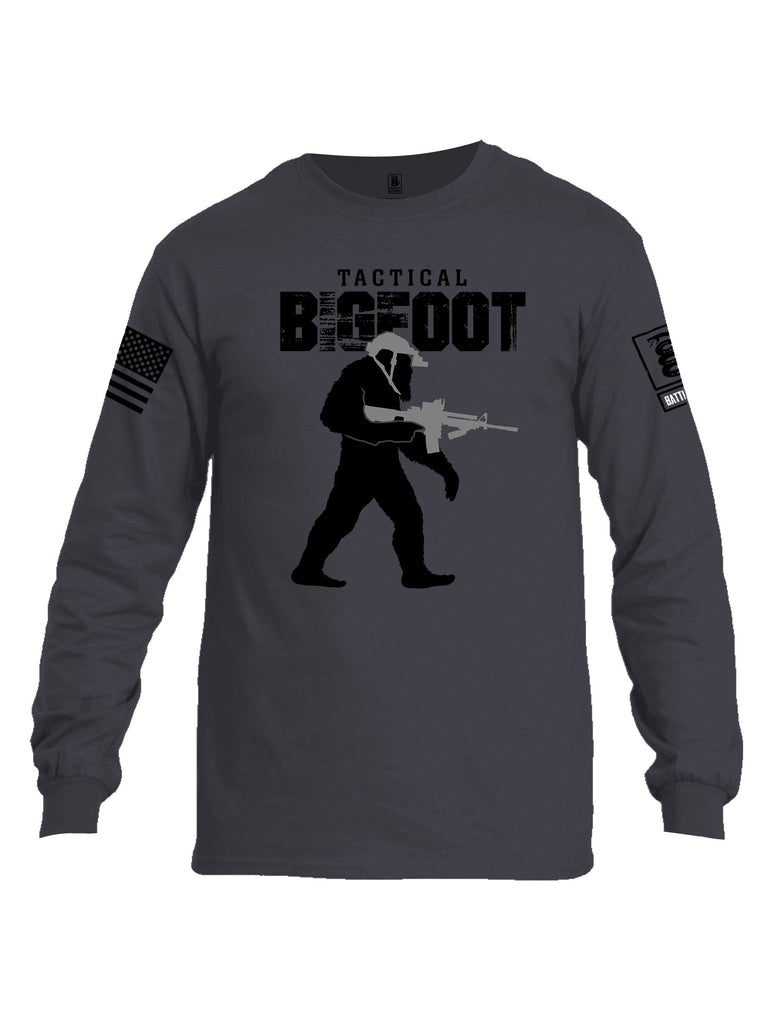 Battleraddle Tactical Bigfoot Black Sleeves Men Cotton Crew Neck Long Sleeve T Shirt