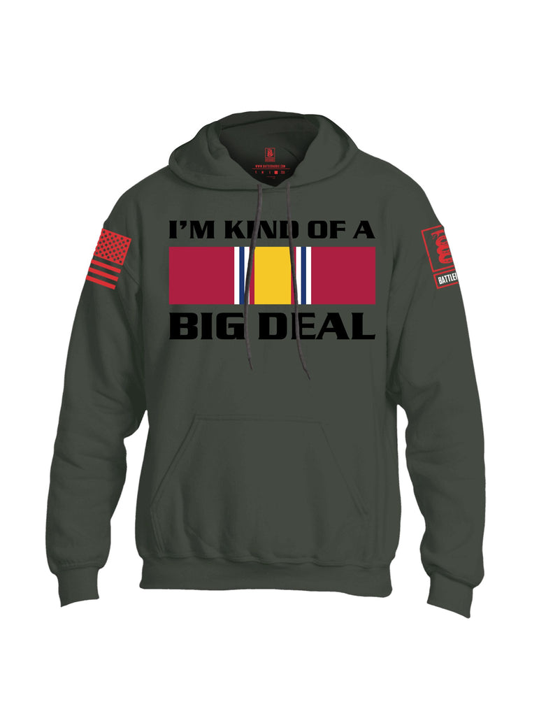 Battleraddle I'M Kind Of A Big Deal  Red Sleeves Uni Cotton Blended Hoodie With Pockets