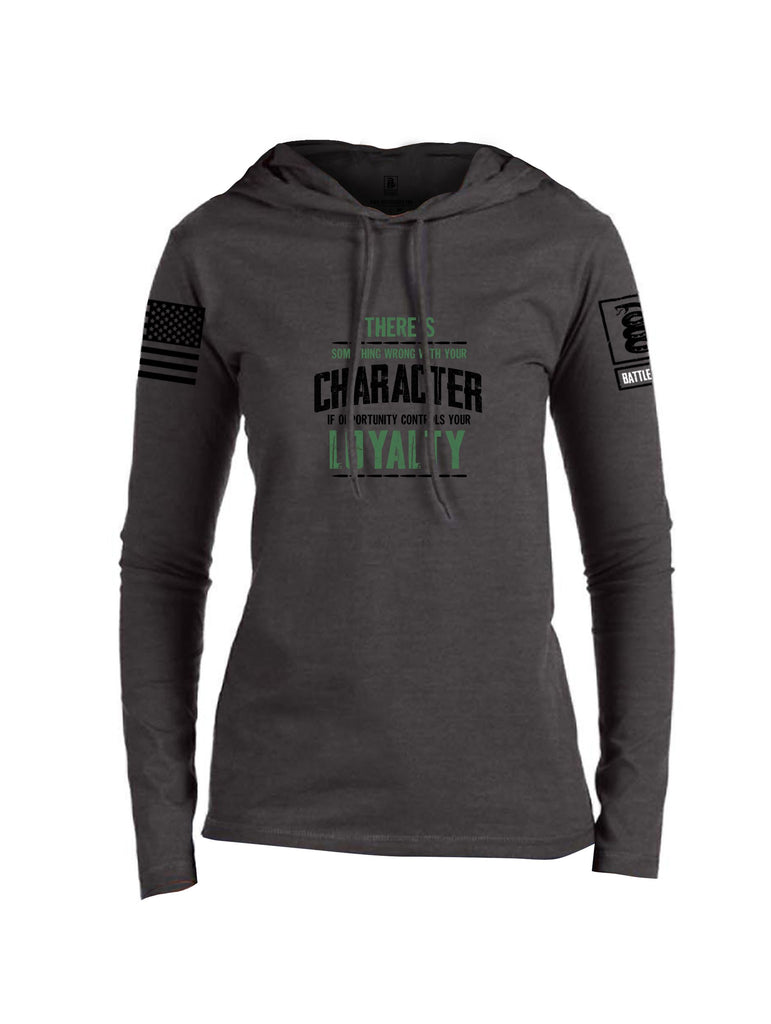 Battleraddle There'S Something Wrong With Your Character Black Sleeves Women Cotton Thin Cotton Lightweight Hoodie