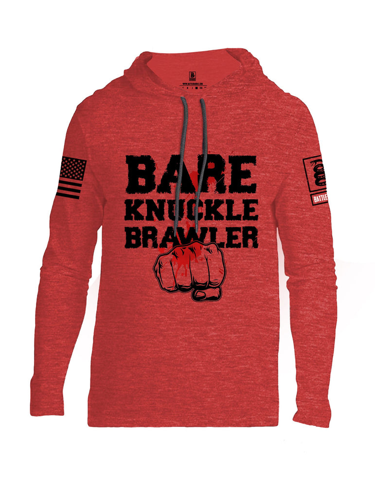 Battleraddle Bare Knuckle Brawler  Black Sleeves Men Cotton Thin Cotton Lightweight Hoodie