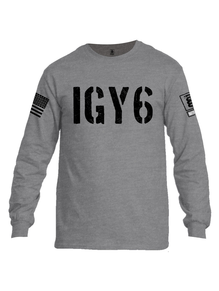 Battleraddle Igy6 Black Sleeves Men Cotton Crew Neck Long Sleeve T Shirt