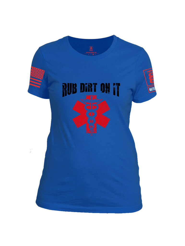 Battleraddle Rub Dirt On It Red Sleeves Women Cotton Crew Neck T-Shirt