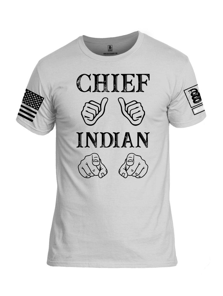 Battleraddle Chief Indian  Black Sleeves Men Cotton Crew Neck T-Shirt