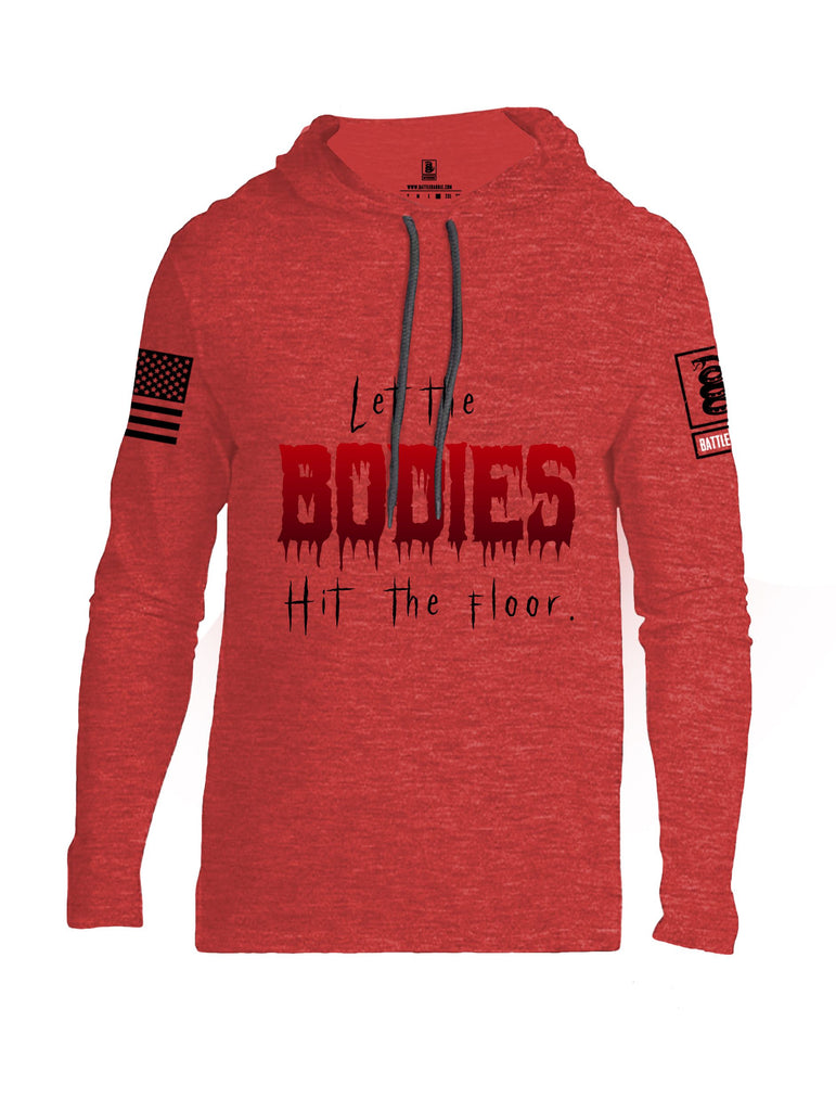 Battleraddle Let The Bodies Hit The Floor  Black Sleeves Men Cotton Thin Cotton Lightweight Hoodie