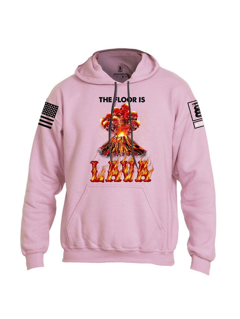 Battleraddle The Floor Is Lava Black Sleeves Uni Cotton Blended Hoodie With Pockets