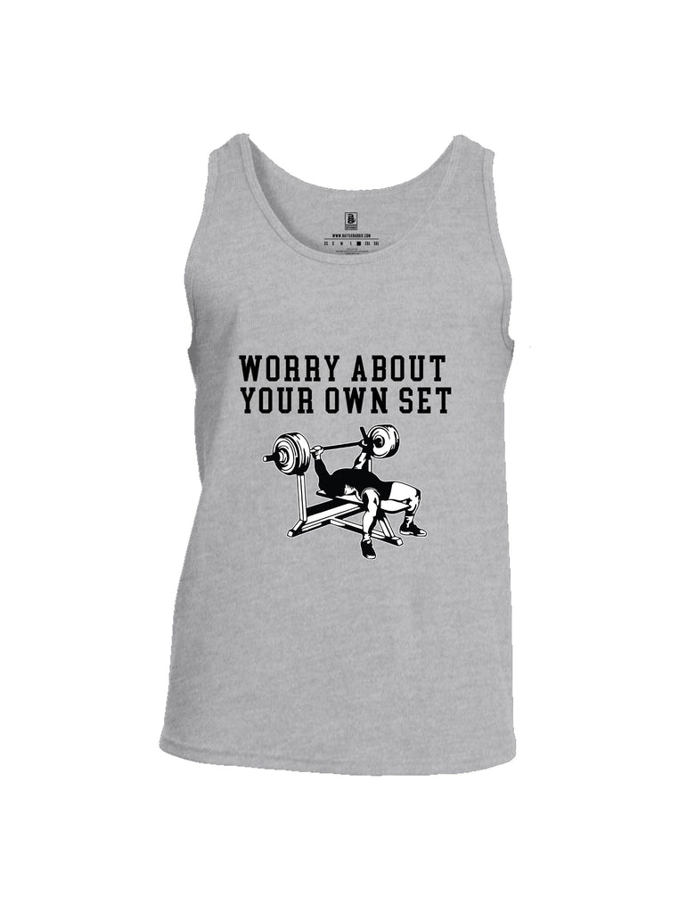 Battleraddle Worry About Your Own Set  Black Sleeves Men Cotton Cotton Tank Top