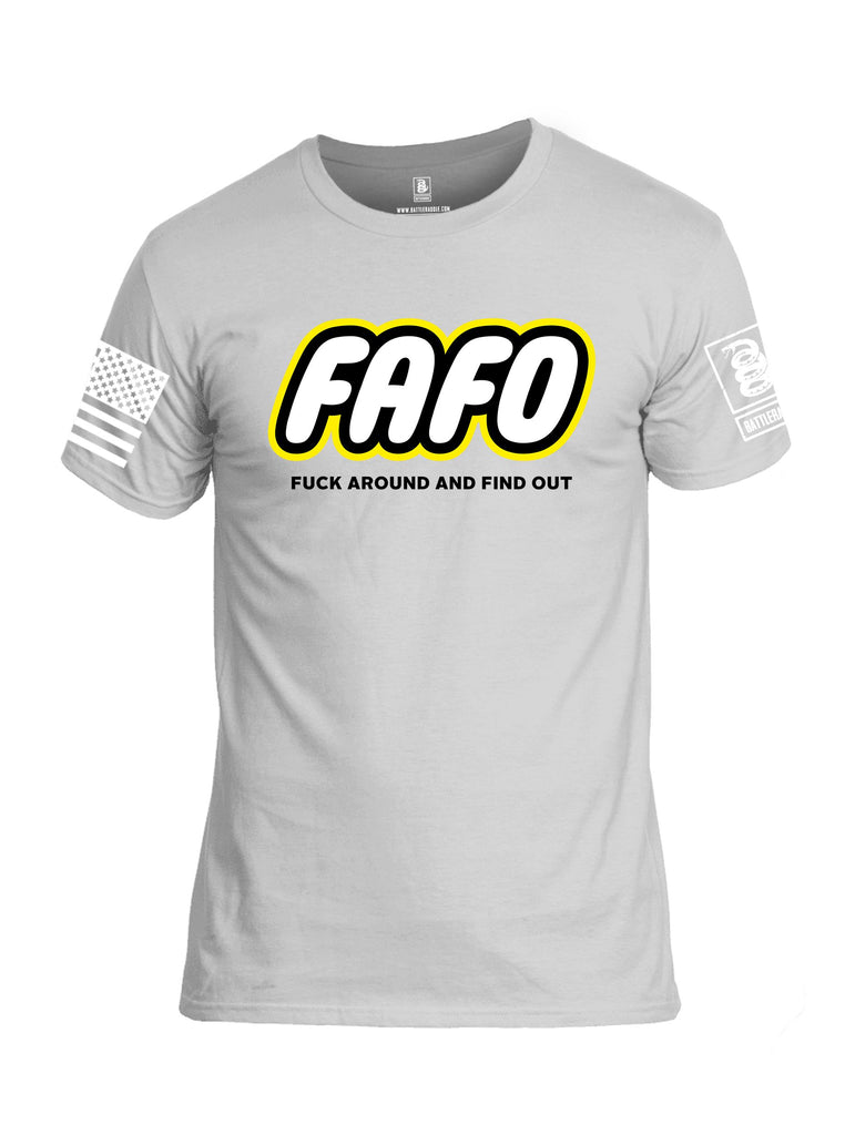 Battleraddle Fafo  White Sleeves Men Cotton Crew Neck T-Shirt