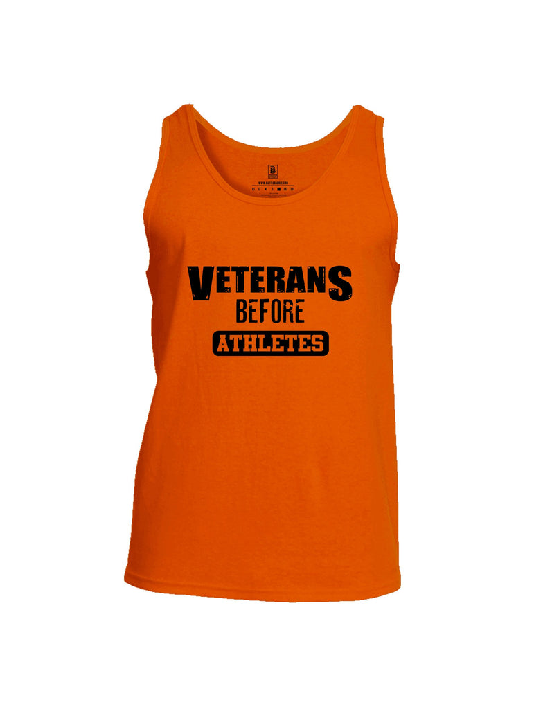 Battleraddle Veterans Before Athletes Black Sleeves Men Cotton Cotton Tank Top