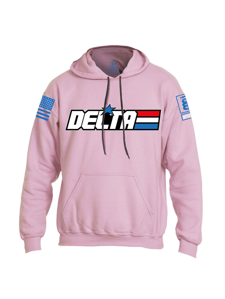 Battleraddle Delta Gi Joe Mid Blue Sleeves Uni Cotton Blended Hoodie With Pockets