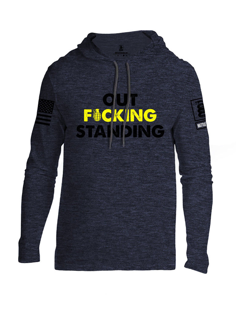 Battleraddle Out Fucking Standing Black Sleeves Men Cotton Thin Cotton Lightweight Hoodie