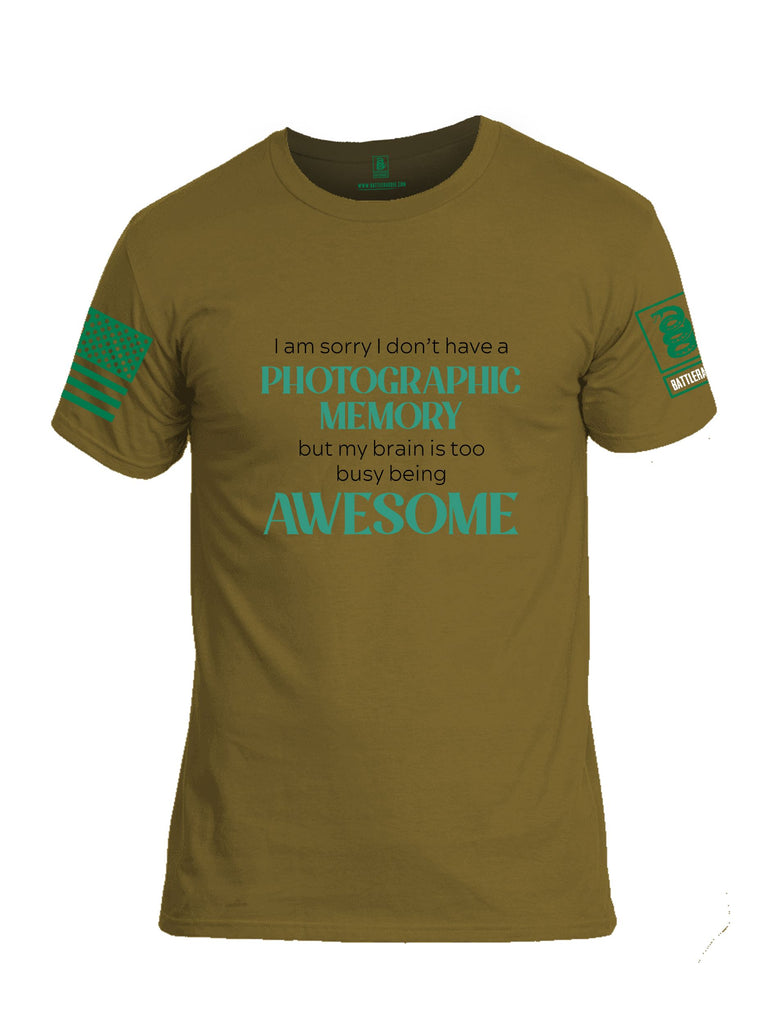 Battleraddle I Am Sorry I Don'T Have A Photographic Memory Pearl Green Sleeves Men Cotton Crew Neck T-Shirt