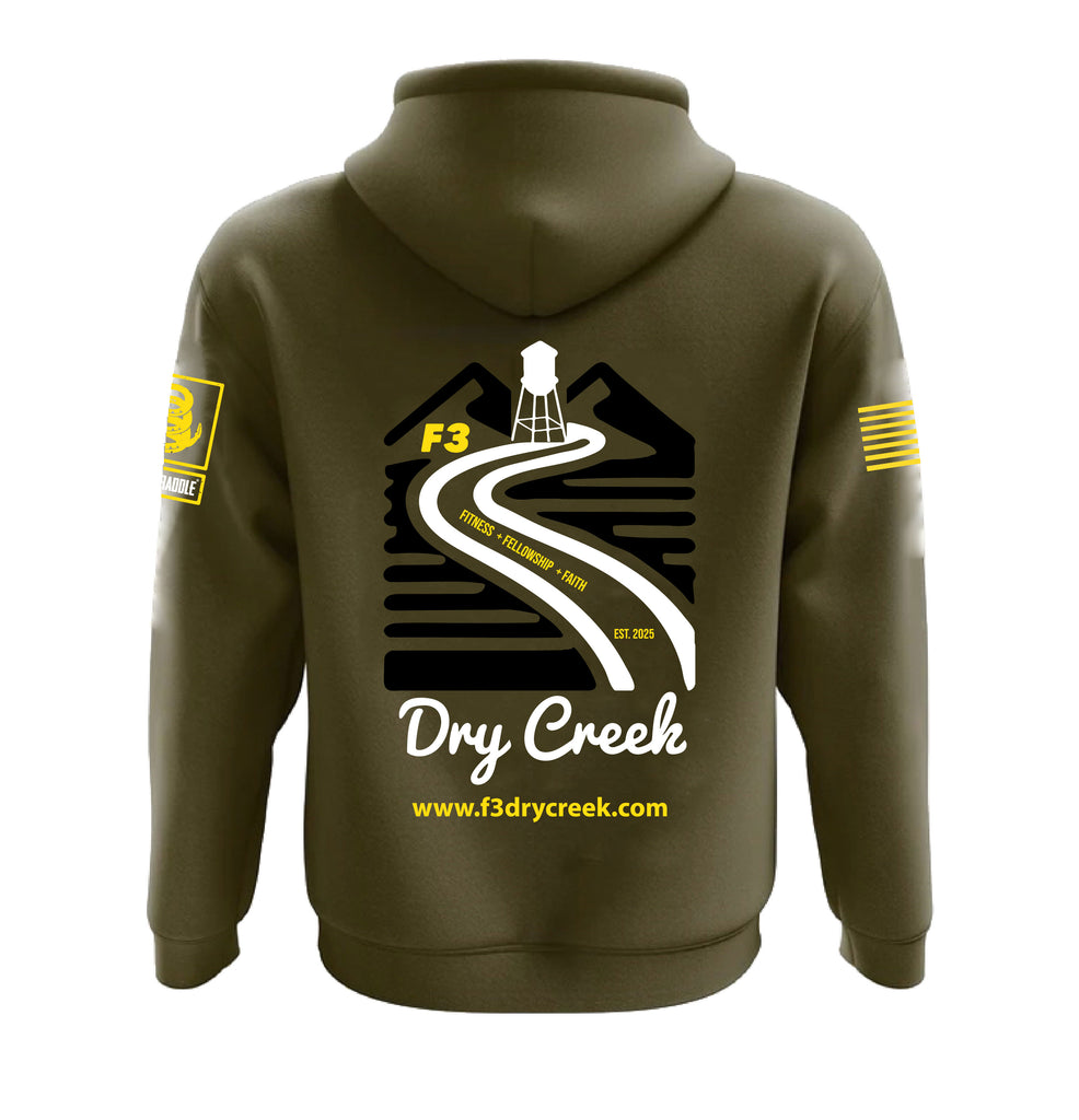 Battleraddle F3 Drycreek Yellow Sleeve Mens Workout Group Blended Hoodie Limited Edition