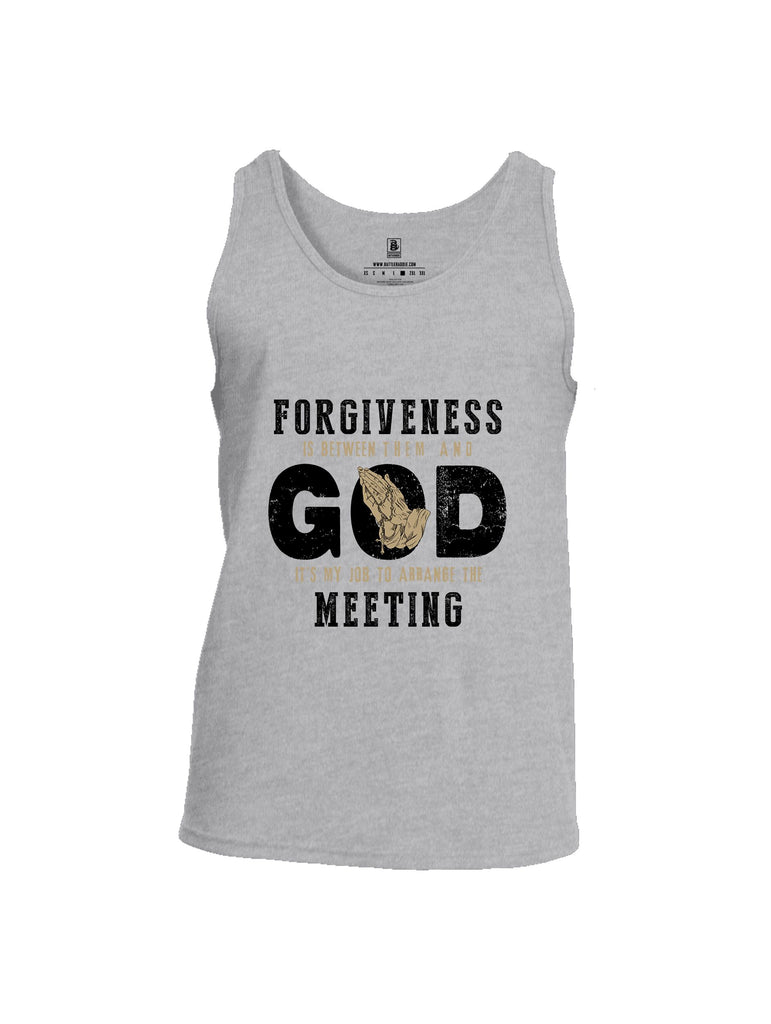 Battleraddle Forgiveness Is Between Them  Black Sleeves Men Cotton Cotton Tank Top