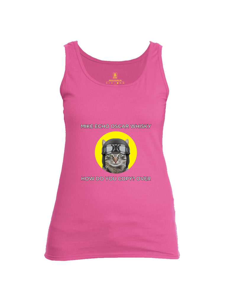 Battleraddle Mike Echo Oscar Whisky Yellow Sleeves Women Cotton Cotton Tank Top