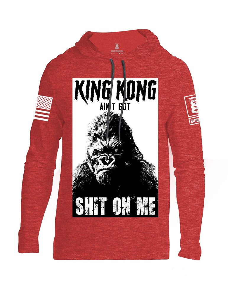 Battleraddle King Kong Ain'T Got Shit On Me White Sleeves Men Cotton Thin Cotton Lightweight Hoodie